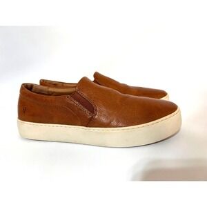 Frye Shoes Womens 8 Brown Leather Slip On Casual Comfort Sneakers